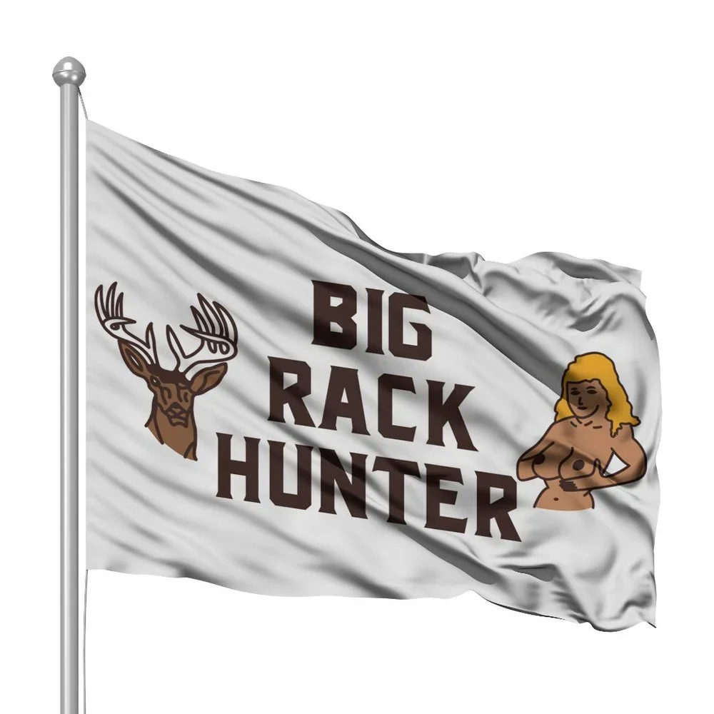 Funny Wall Flag Banner decor 3x5 hunting fishing boating college man cave garage